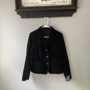 90’s Vintage Ralph Lauren Sport Blazer Women’s Velvet Blazer Black Size 8